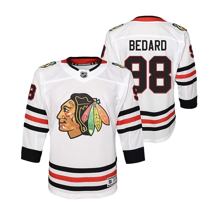 Connor Bedard Youth Jersey #98 Chicago Blackhawks Premier Player Jersey - Youth Boys (8-20)