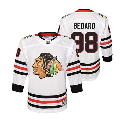 Connor Bedard Youth Jersey #98 Chicago Blackhawks Premier Player Jersey - Youth Boys (8-20)