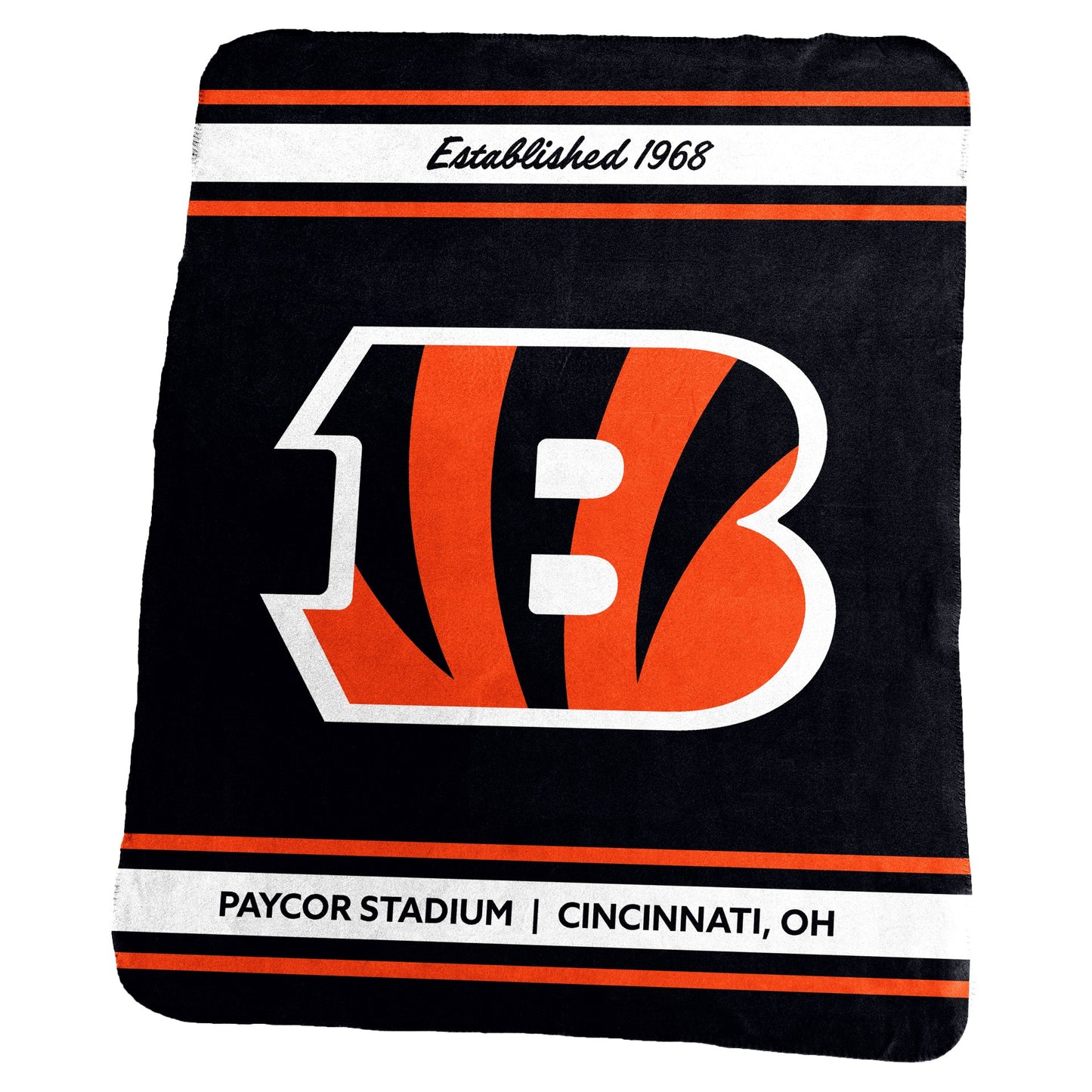 Cincinnati Bengals 50" x 60" Stadium Classic Fleece Throw Blanket