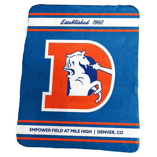 Denver Broncos 50" x 60" Throwback Stadium Classic Fleece Throw Blanket