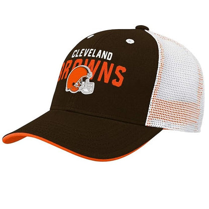 Cleveland Browns Youth Core Lockup Adjustable Meshback Hat
