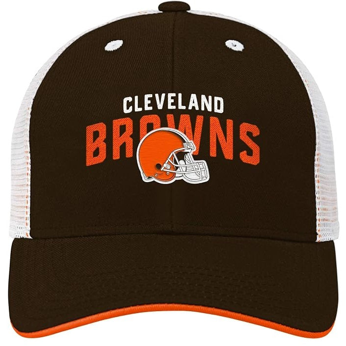 Cleveland Browns Youth Core Lockup Adjustable Meshback Hat