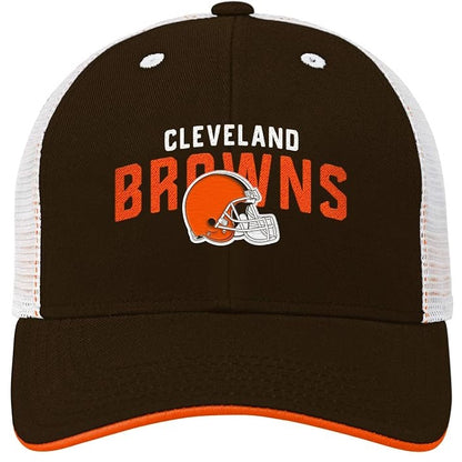 Cleveland Browns Youth Core Lockup Adjustable Meshback Hat