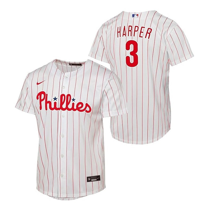 Nike Bryce Harper Youth Jersey #3 Philadelphia Phillies Replica Player Jersey - Youth Boys (8-20)