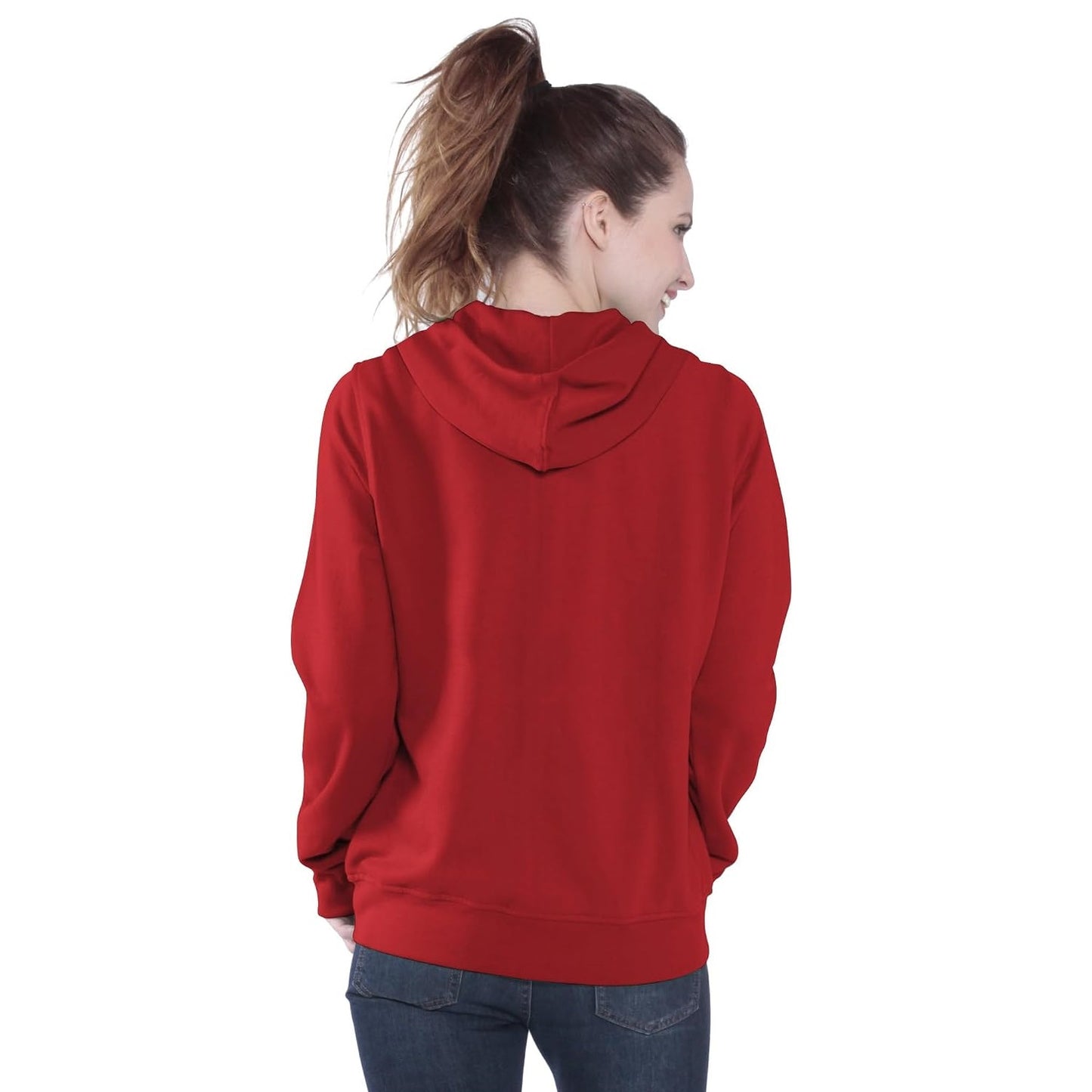 Tampa Bay Buccaneers Women's Distressed Script Full Zip Fleece Hoodie Sweatshirt
