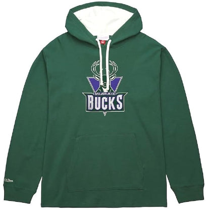 Milwaukee Bucks Mitchell & Ness Men's Vintage Logo Thermal Hoodie Sweatshirt