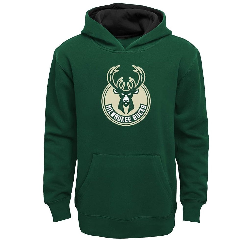 Milwaukee Bucks Youth Primary Logo Pullover Hoody Sweatshirt - Youth Boys (8-20)