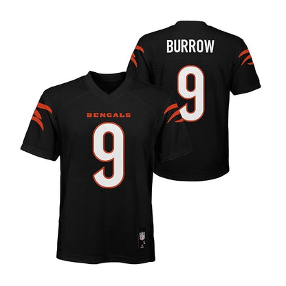 Joe Burrow Youth Jersey #9 Cincinnati Bengals Replica Player Jersey - Youth Boys (8-20)
