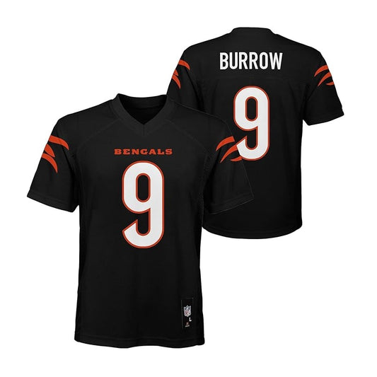 Joe Burrow Youth Jersey #9 Cincinnati Bengals Replica Player Jersey - Youth Boys (8-20)