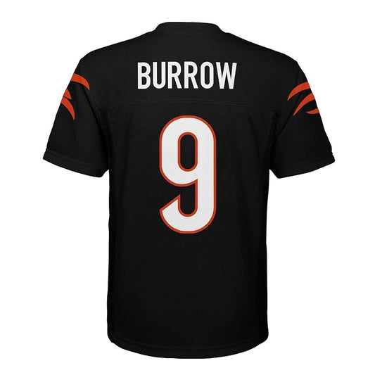 Joe Burrow Youth Jersey #9 Cincinnati Bengals Replica Player Jersey - Youth Boys (8-20)