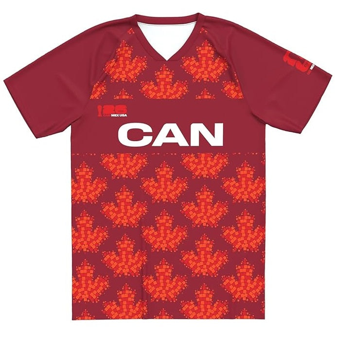FIFA World Cup 2026 Youth Canada Sublimated Country Team Training Jersey - Youth Boys (8-20)