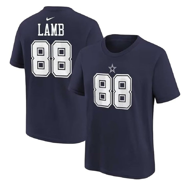 CeeDee Lamb Youth T-Shirt #88 Dallas Cowboys Nike Fuse Name Number Player T-Shirt - Youth Boys (8-20)