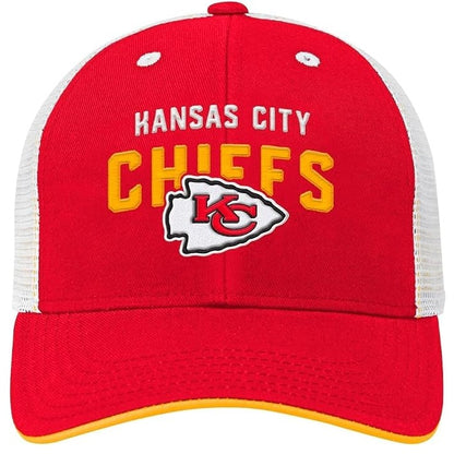 Kansas City Chiefs Youth Core Lockup Adjustable Meshback Hat