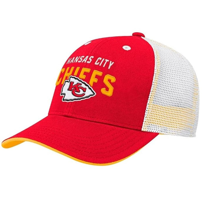 Kansas City Chiefs Youth Core Lockup Adjustable Meshback Hat