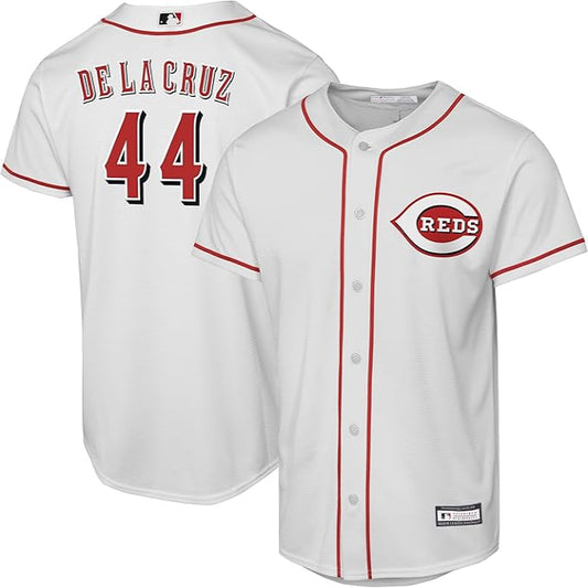 Elly De La Cruz Youth Jersey #44 Cincinnati Reds Replica Player Jersey - Youth Boys (8-20)