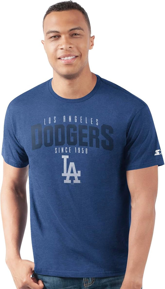 Los Angeles Dodgers STARTER Men's Prime Time Distressed T-Shirt