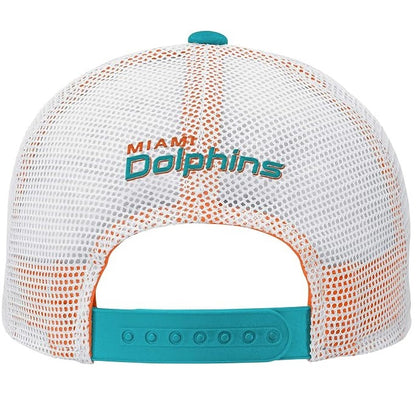 Miami Dolphins Youth Core Lockup Adjustable Meshback Hat