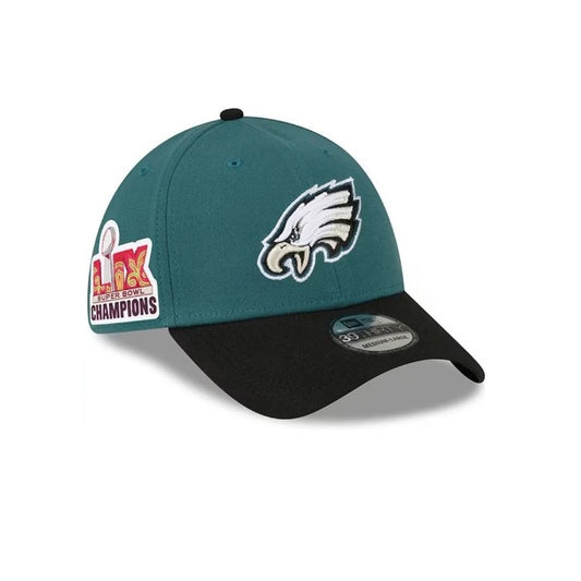 Philadelphia Eagles New Era Super Bowl LIX Champions Side Patch 9FORTY Adjustable Hat - Green