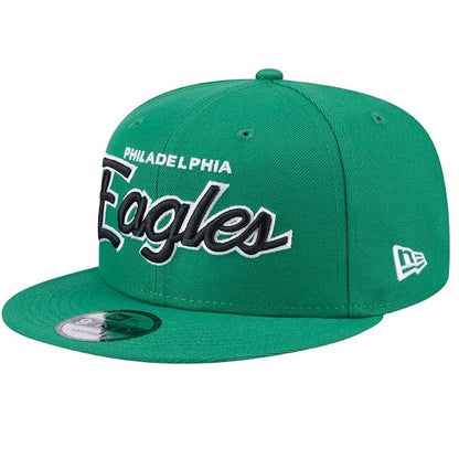Philadelphia Eagles Men's New Era Script 9FIFTY Adjustable Snapback Hat