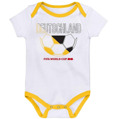 FIFA World Cup 2026 Germany 3 Pack Creeper Onesie Bodysuit Set - Newborn/Infant
