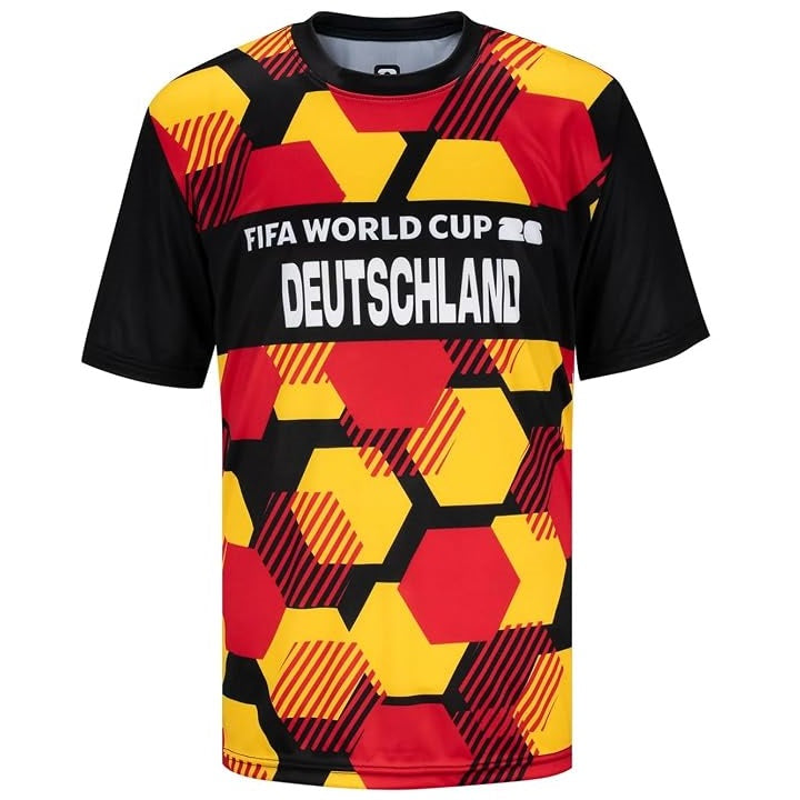 FIFA World Cup 2026 Youth Germany Hex Pattern Sublimated Country Team Jersey - Youth Boys (8-20)