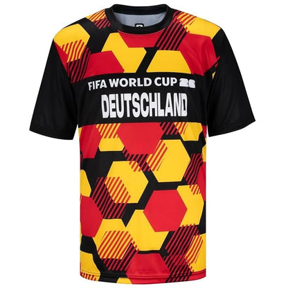 FIFA World Cup 2026 Youth Germany Hex Pattern Sublimated Country Team Jersey - Youth Boys (8-20)
