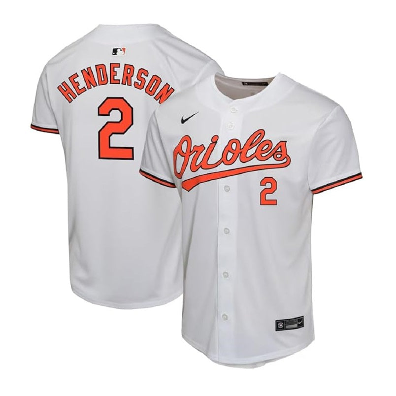 Nike Gunnar Henderson Youth Jersey #2 Baltimore Orioles Replica Player Jersey - Youth Boys (8-20)