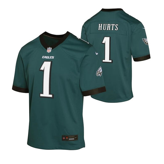 Nike Jalen Hurts Youth Jersey #1 Philadelphia Eagles Game Day Replica Player Jersey - Youth Boys (8-20)