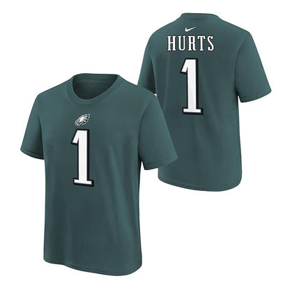 Jalen Hurts Youth T-Shirt #1 Philadelphia Eagles Nike Fuse Name Number Player T-Shirt - Youth Boys (8-20)