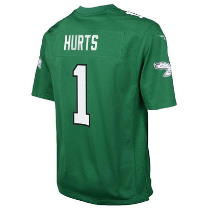 Nike Jalen Hurts Youth Jersey #1 Philadelphia Eagles Color Rush Game Day Replica Player Jersey - Youth Boys (8-20)