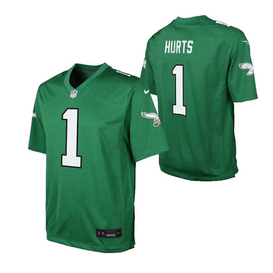 Nike Jalen Hurts Youth Jersey #1 Philadelphia Eagles Color Rush Game Day Replica Player Jersey - Youth Boys (8-20)