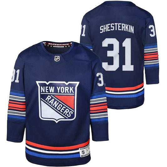 Igor Shesterkin Youth Jersey #31 New York Rangers Premier Player Jersey - Youth Boys (8-20)