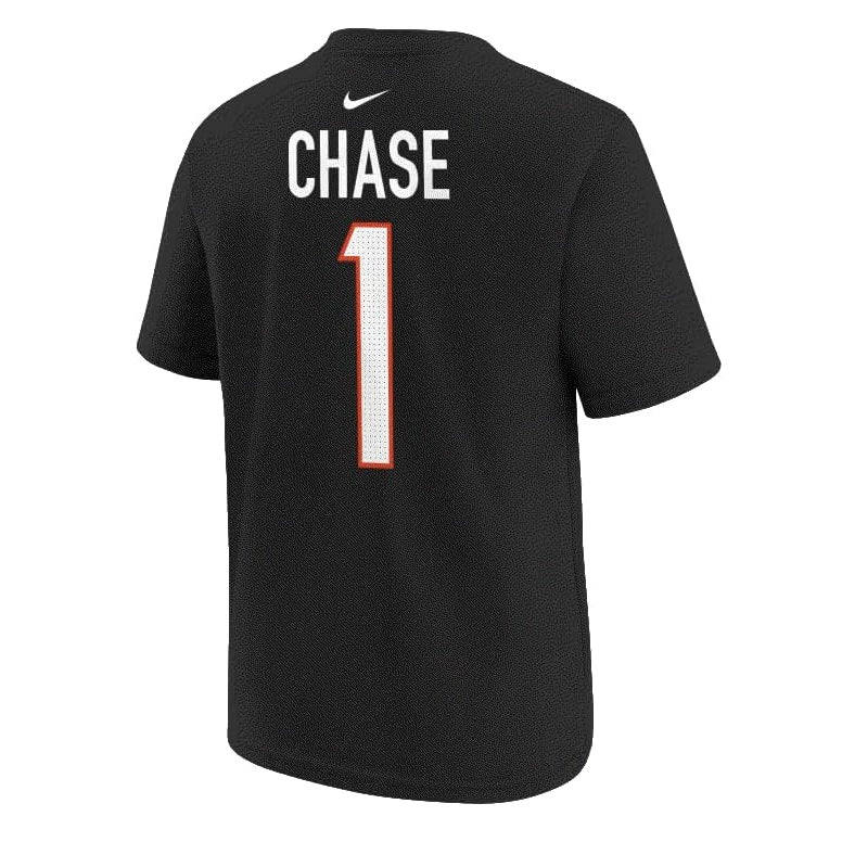 Ja'Maar Chase Youth T-Shirt #1 Cincinnati Bengals Nike Fuse Name Number Player T-Shirt - Youth Boys (8-20)