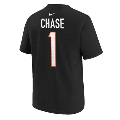 Ja'Maar Chase Youth T-Shirt #1 Cincinnati Bengals Nike Fuse Name Number Player T-Shirt - Youth Boys (8-20)