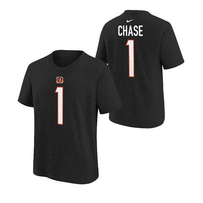Ja'Maar Chase Youth T-Shirt #1 Cincinnati Bengals Nike Fuse Name Number Player T-Shirt - Youth Boys (8-20)