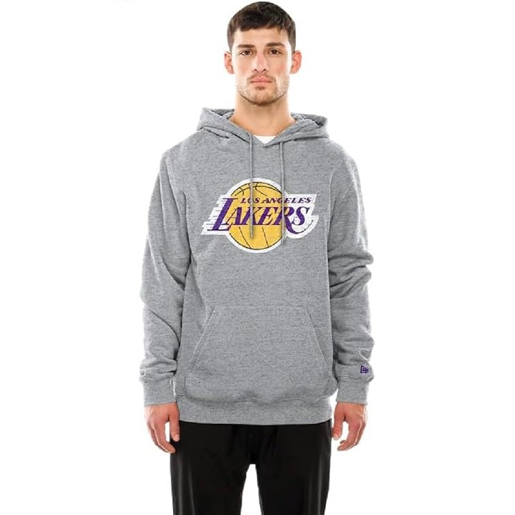 Los Angeles Lakers New Era Men's Distressed Logo Hoodie Sweatshirt