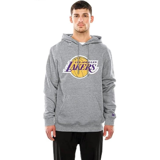 Los Angeles Lakers New Era Men's Distressed Logo Hoodie Sweatshirt