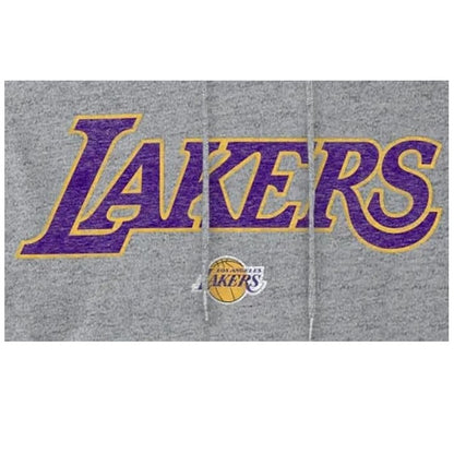 Los Angeles Lakers New Era Men's Distressed Wordmark Hoodie Sweatshirt