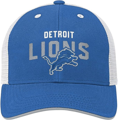 Detroit Lions Youth Core Lockup Adjustable Meshback Hat