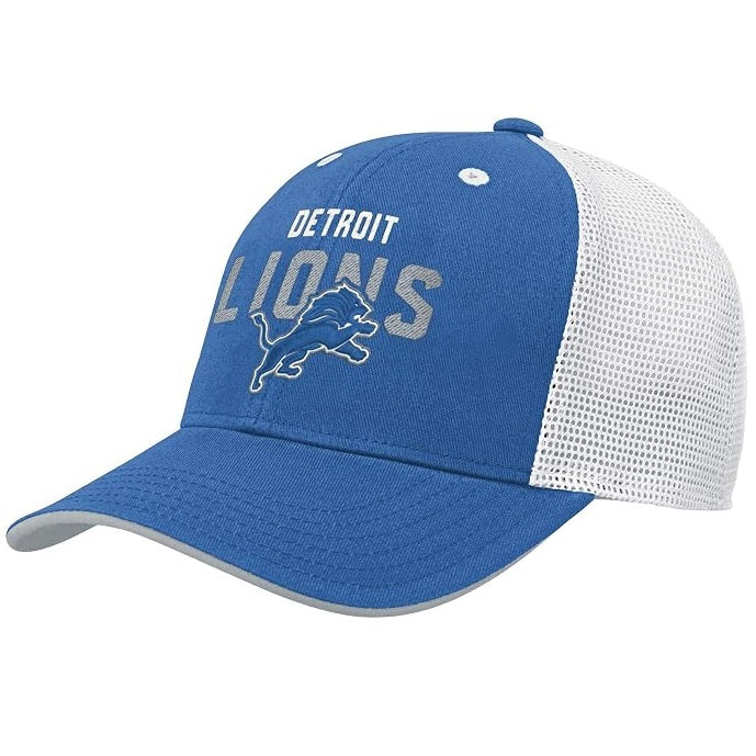 Detroit Lions Youth Core Lockup Adjustable Meshback Hat