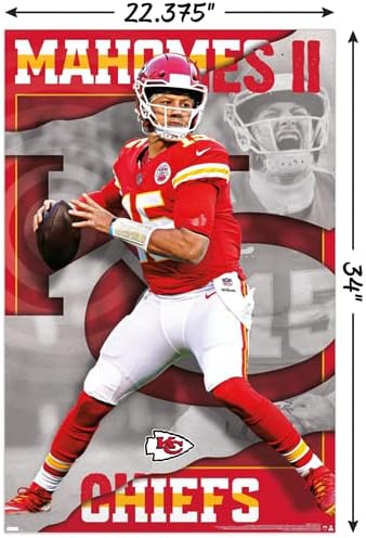 Kansas City Chiefs Patrick Mahomes Wall Poster - 22.375" x 34"