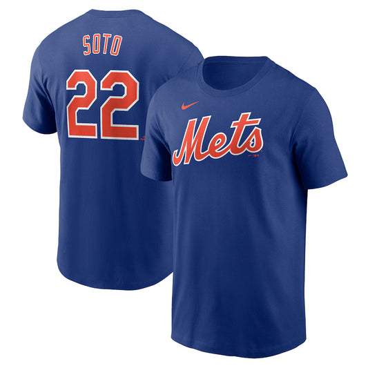 Juan Soto Youth T-Shirt #22 New York Mets Nike Fuse Name Number Player T-Shirt - Youth Boys (8-20)