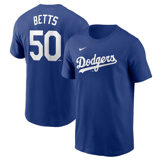 Mookie Betts Youth T-Shirt #50 Los Angeles Dodgers Nike Fuse Name Number Player T-Shirt - Youth Boys (8-20)