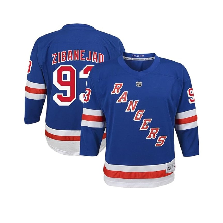 Mika Zibanejad Youth Jersey #93 New York Rangers Replica Player Jersey - Youth Boys (8-20)