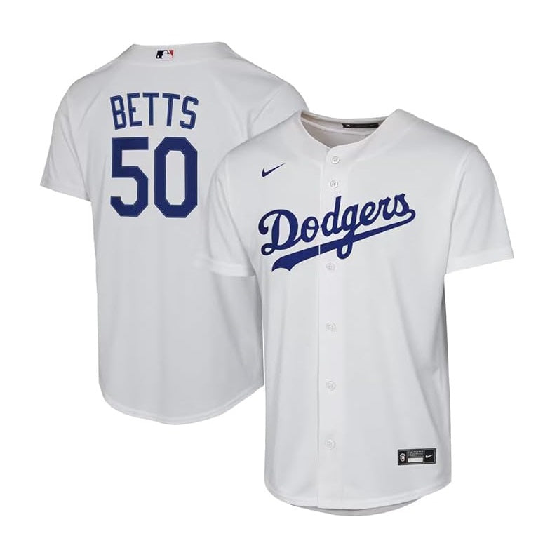 Nike Mookie Betts Youth Jersey #50 Los Angeles Dodgers Replica Player Jersey - Youth Boys (8-20)