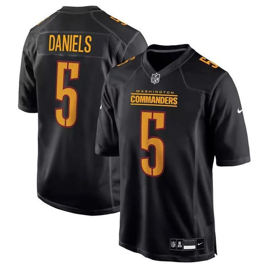 Nike Jayden Daniels Youth Jersey #5 Washington Commanders Game Day Replica Player Jersey Carbon Black - Youth Boys (8-20)