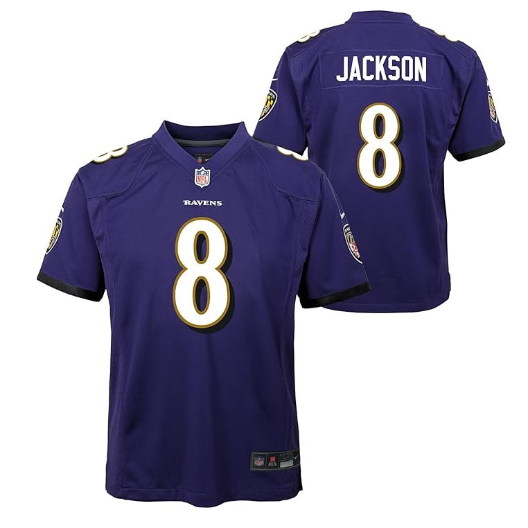 Lamar Jackson Youth Nike Jersey #8 Baltimore Ravens Game Day Replica Player Jersey - Youth Boys (8-20)