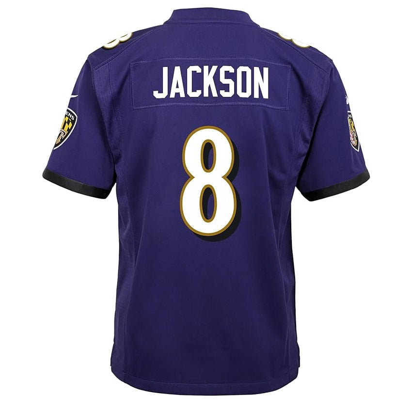 Lamar Jackson Youth Nike Jersey #8 Baltimore Ravens Game Day Replica Player Jersey - Youth Boys (8-20)