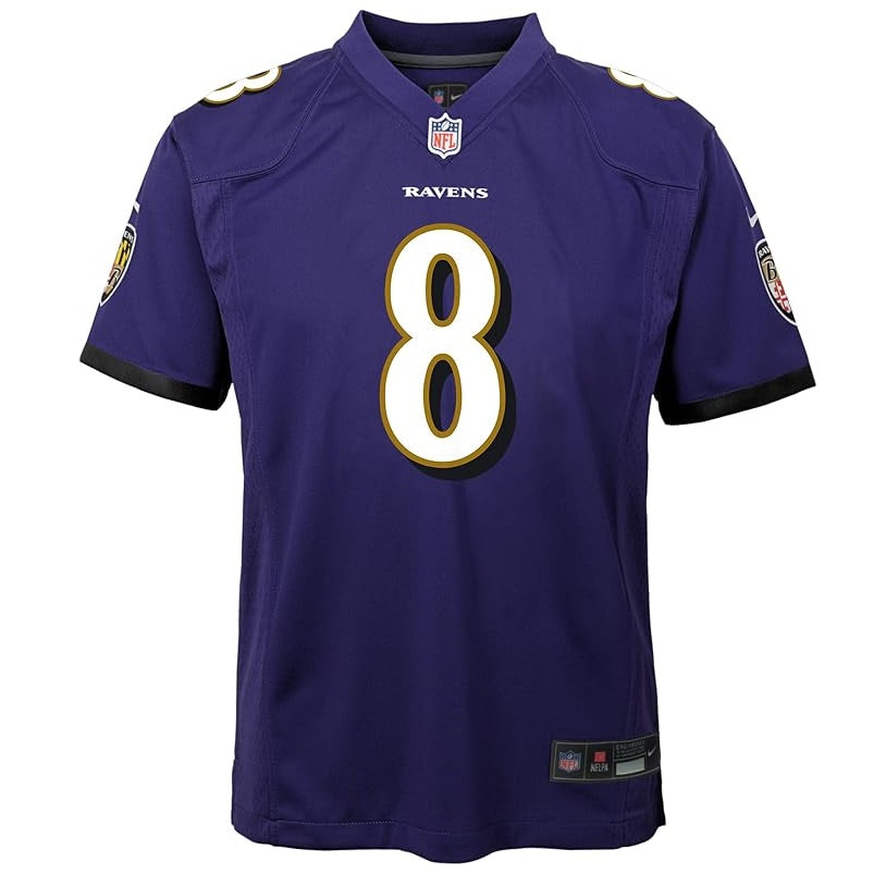 Lamar Jackson Youth Nike Jersey #8 Baltimore Ravens Game Day Replica Player Jersey - Youth Boys (8-20)