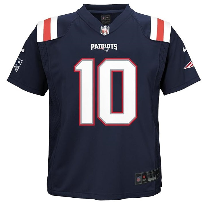 Drake Maye Youth Nike Jersey #10 New England Patriots Game Day Replica Player Jersey - Youth Boys (8-20)